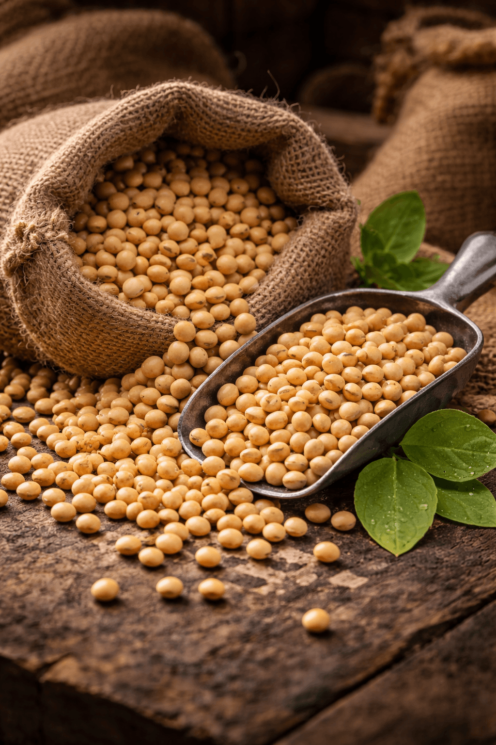 Raw soybean hero background