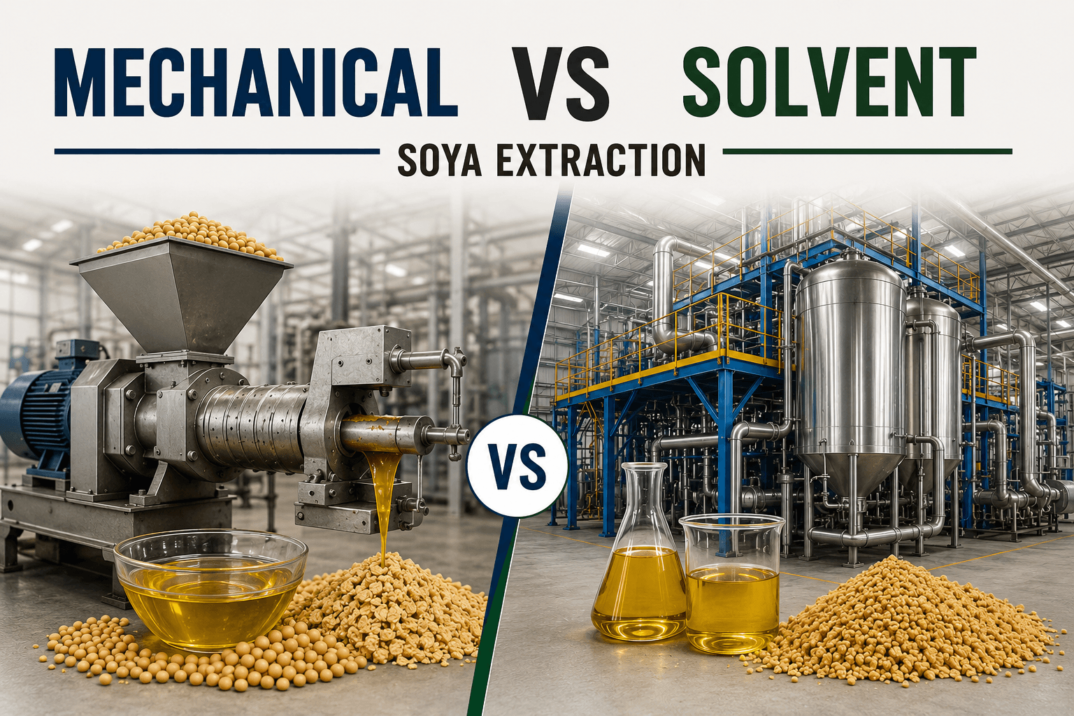 Mechanical vs Solvent Soya Extraction — Why Chemical-Free Processing Wins